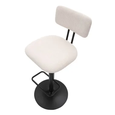 Stołek barowy LIGHT Biały 41x47,5x85-106,5 cm (siedzenie 61-83 cm)
 Zestaw 2 szt
